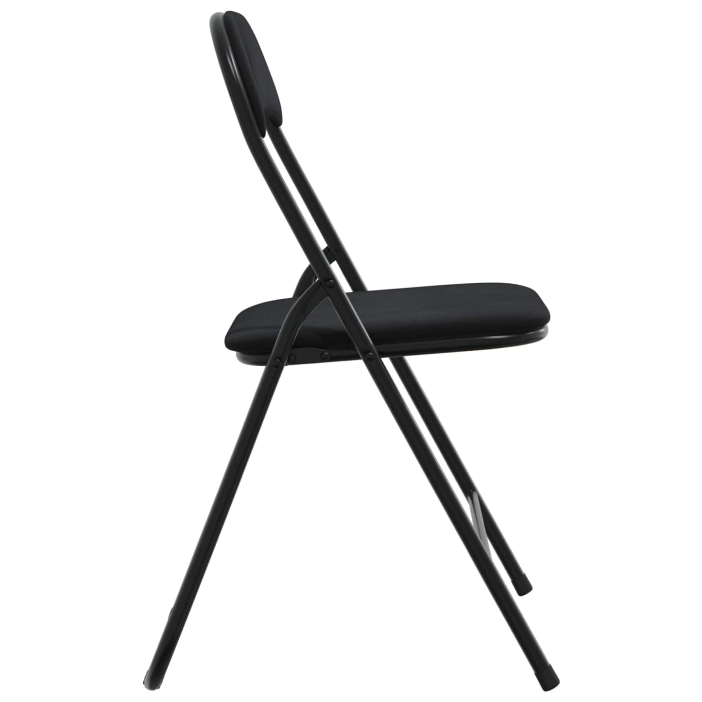 Klappstuhl 2 Stk. Samt Schwarz 48 x 44 x 78 cm