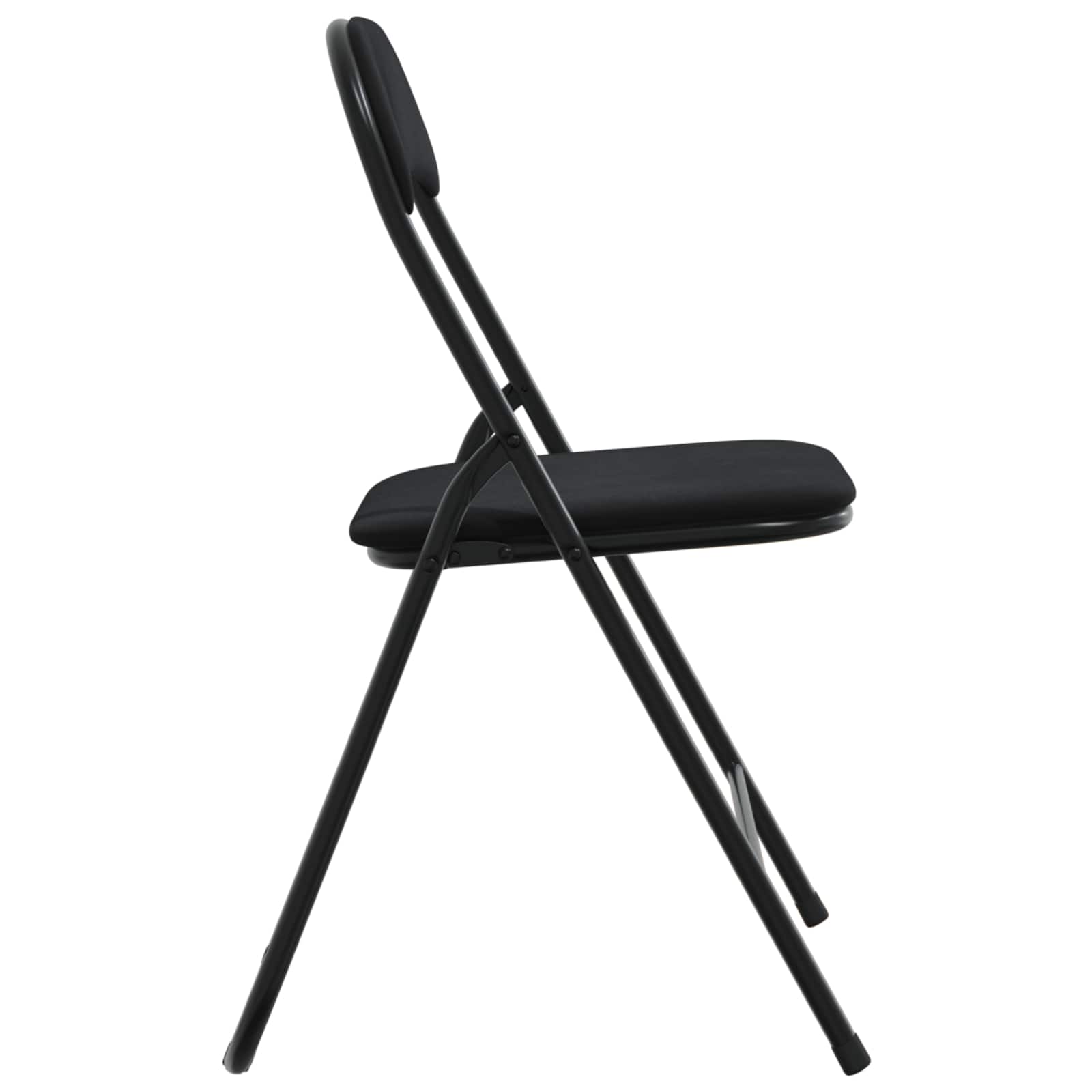 Klappstuhl 2 Stk. Samt Schwarz 48 x 44 x 78 cm