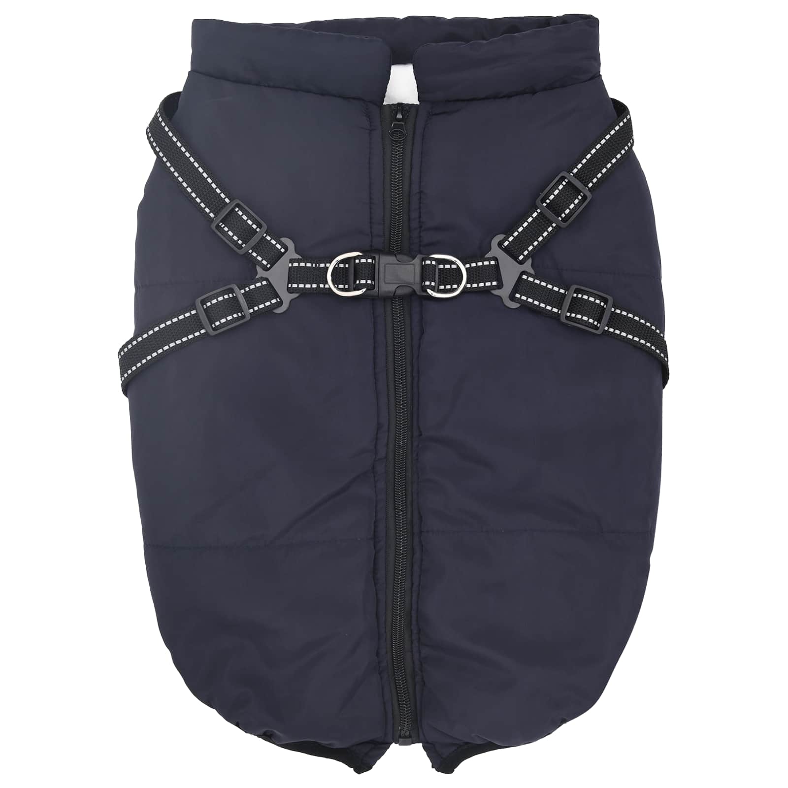 Hundemantel Marineblau L48 Fleece und Polyester