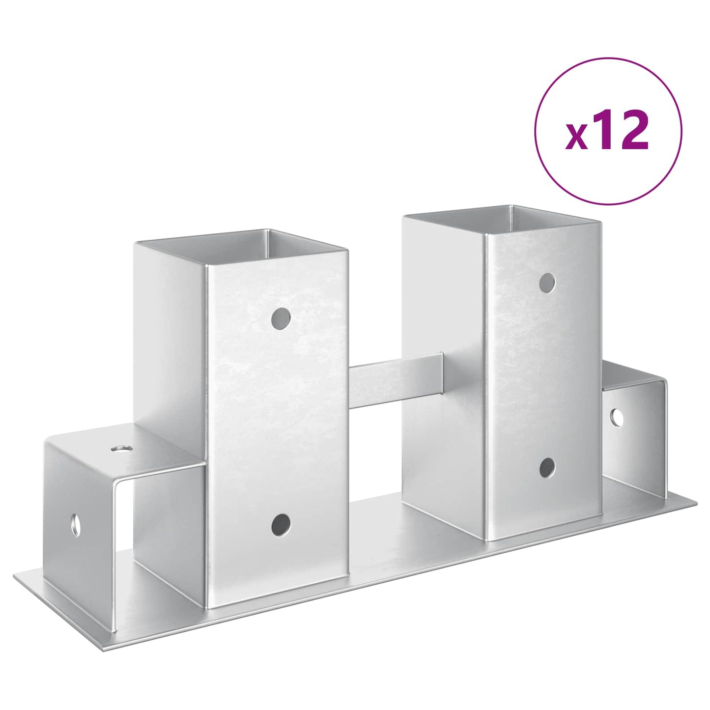 Hilfsmittel für Holzstapel 12 Stk. Silber 34 x 10 x 15 cm Stahl