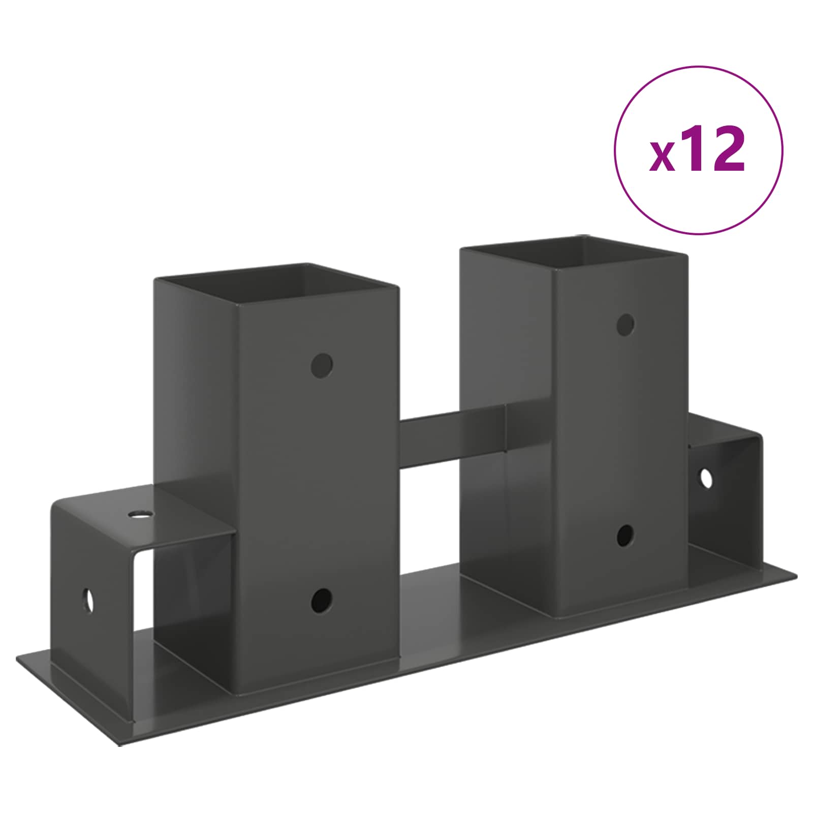 Hilfsmittel für Holzstapel 12 Stk. Anthrazit 34 x 10 x 15 cm