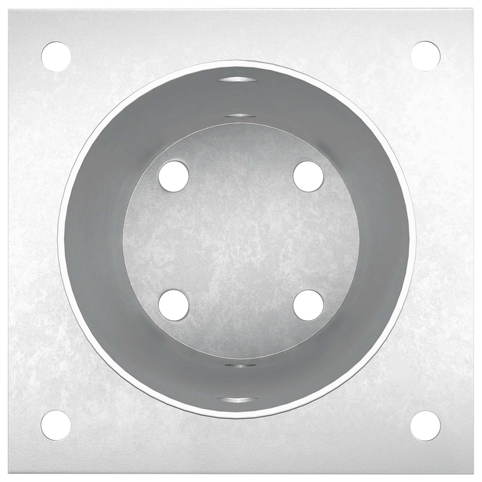 runder Bodenanker 12 Stk. Silber 15 x 15 x 15 cm Metall