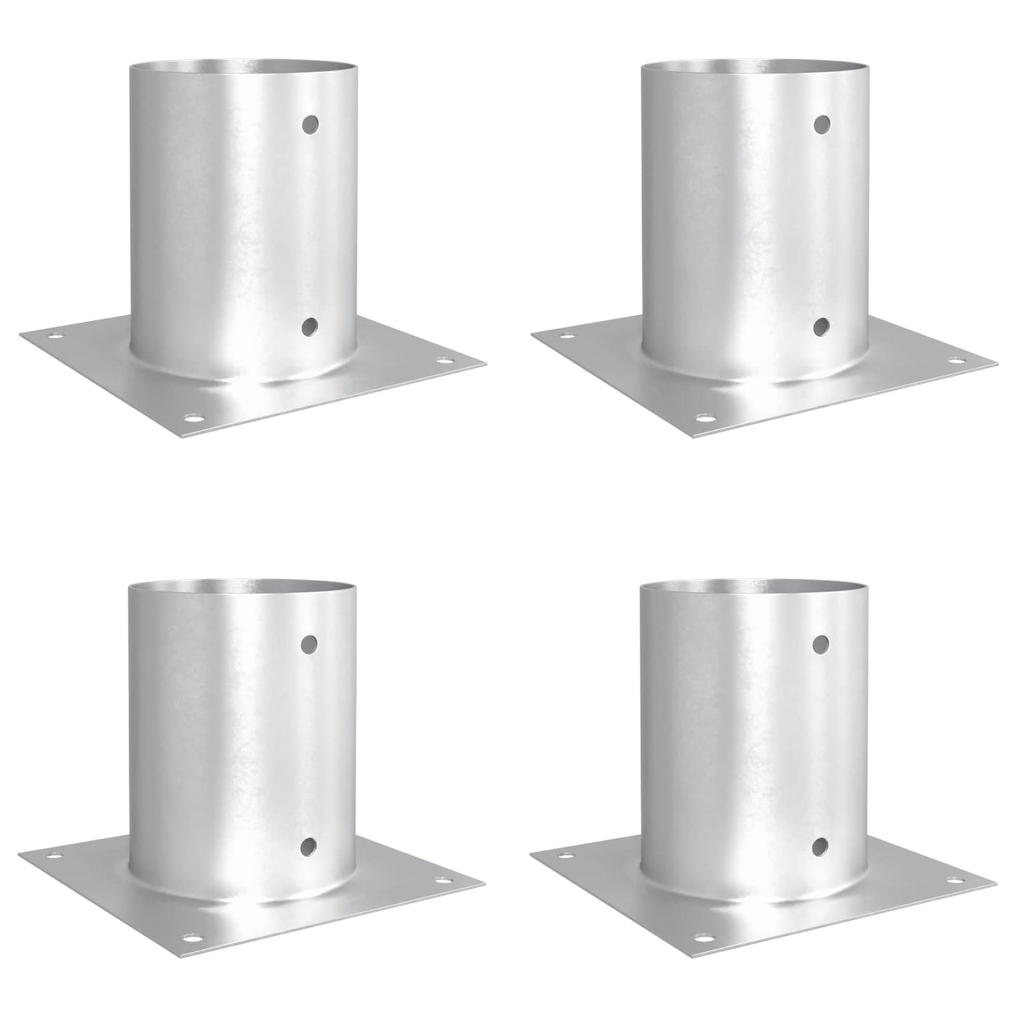 runder Bodenanker 4 Stk. Silber 18 x 18 x 15 cm Metall