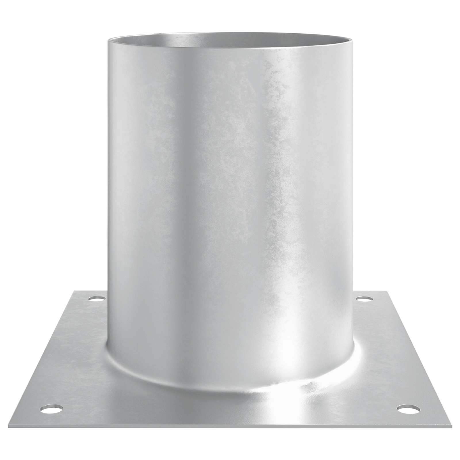runder Bodenanker 4 Stk. Silber 18 x 18 x 15 cm Metall