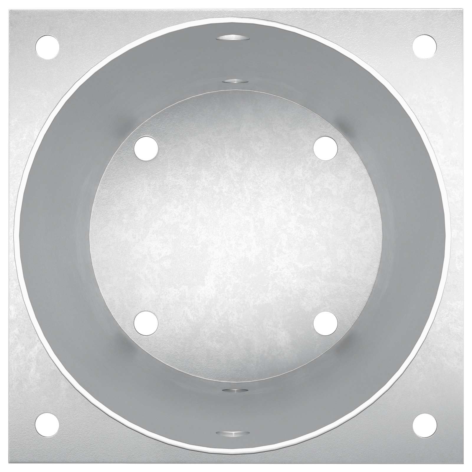 runder Bodenanker 4 Stk. Silber 18 x 18 x 15 cm Metall