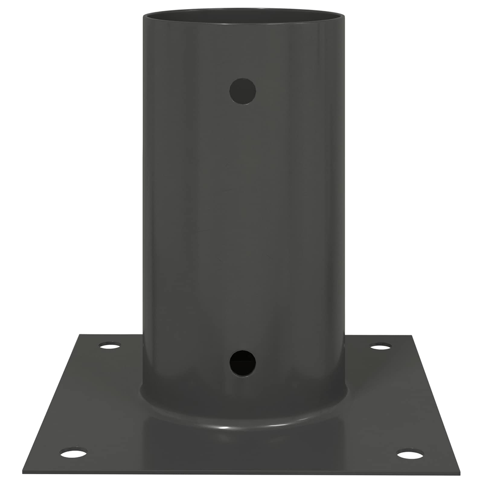runder Bodenanker 4 Stk. Anthrazit 15 x 15 x 15 cm Metall