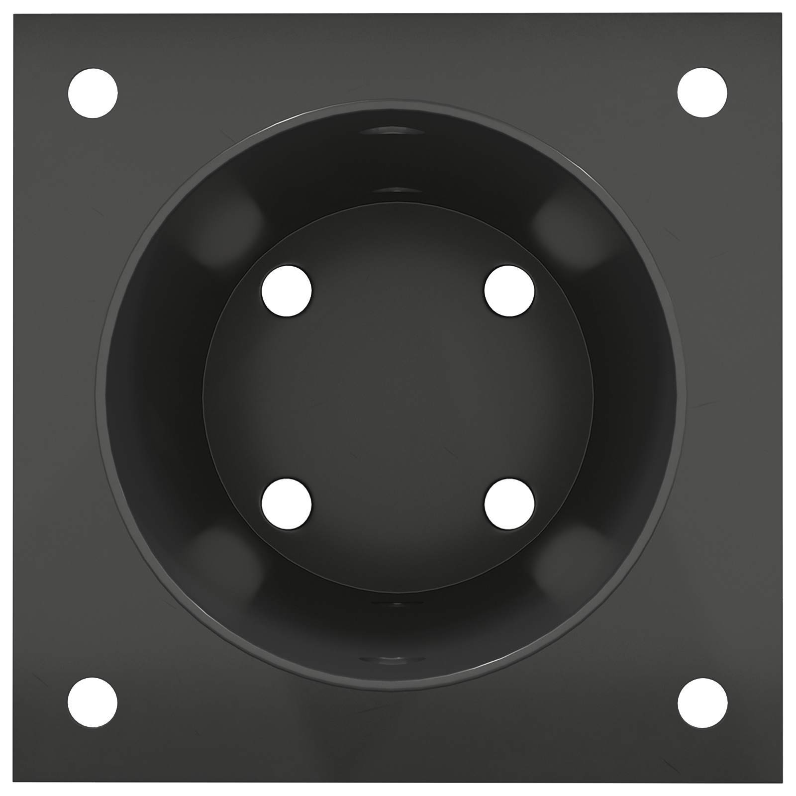 runder Bodenanker 4 Stk. Anthrazit 15 x 15 x 15 cm Metall