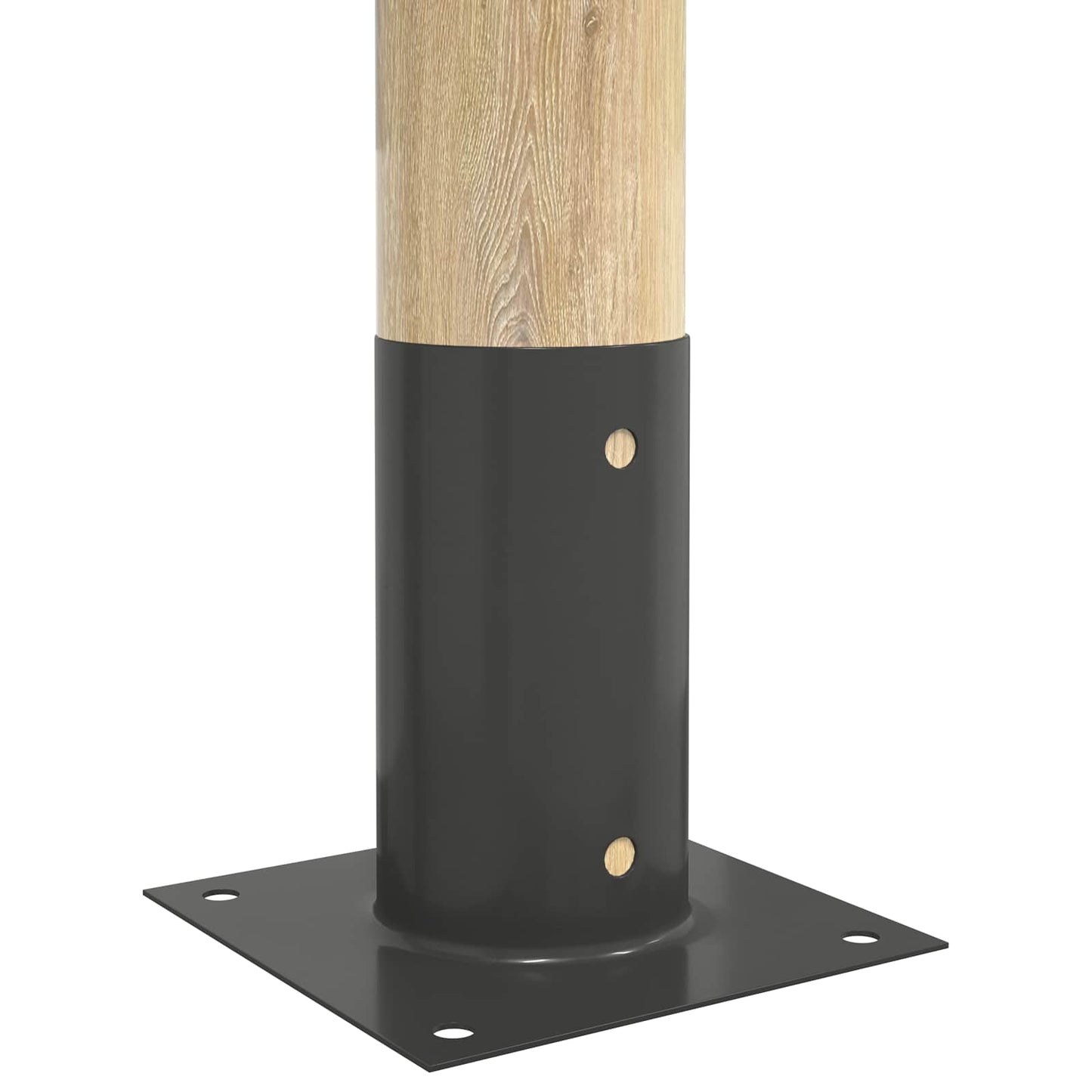 runder Bodenanker 12 Stk. Anthrazit 15 x 15 x 15 cm Metall