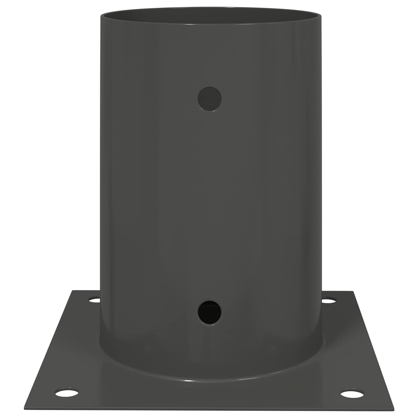runder Bodenanker 4 Stk. Anthrazit 15 x 15 x 15 cm Metall