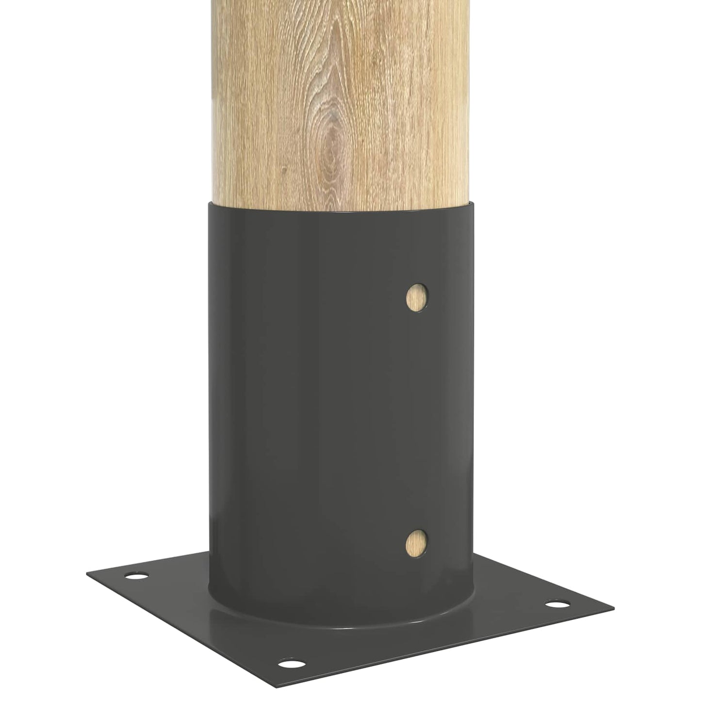 runder Bodenanker 4 Stk. Anthrazit 15 x 15 x 15 cm Metall