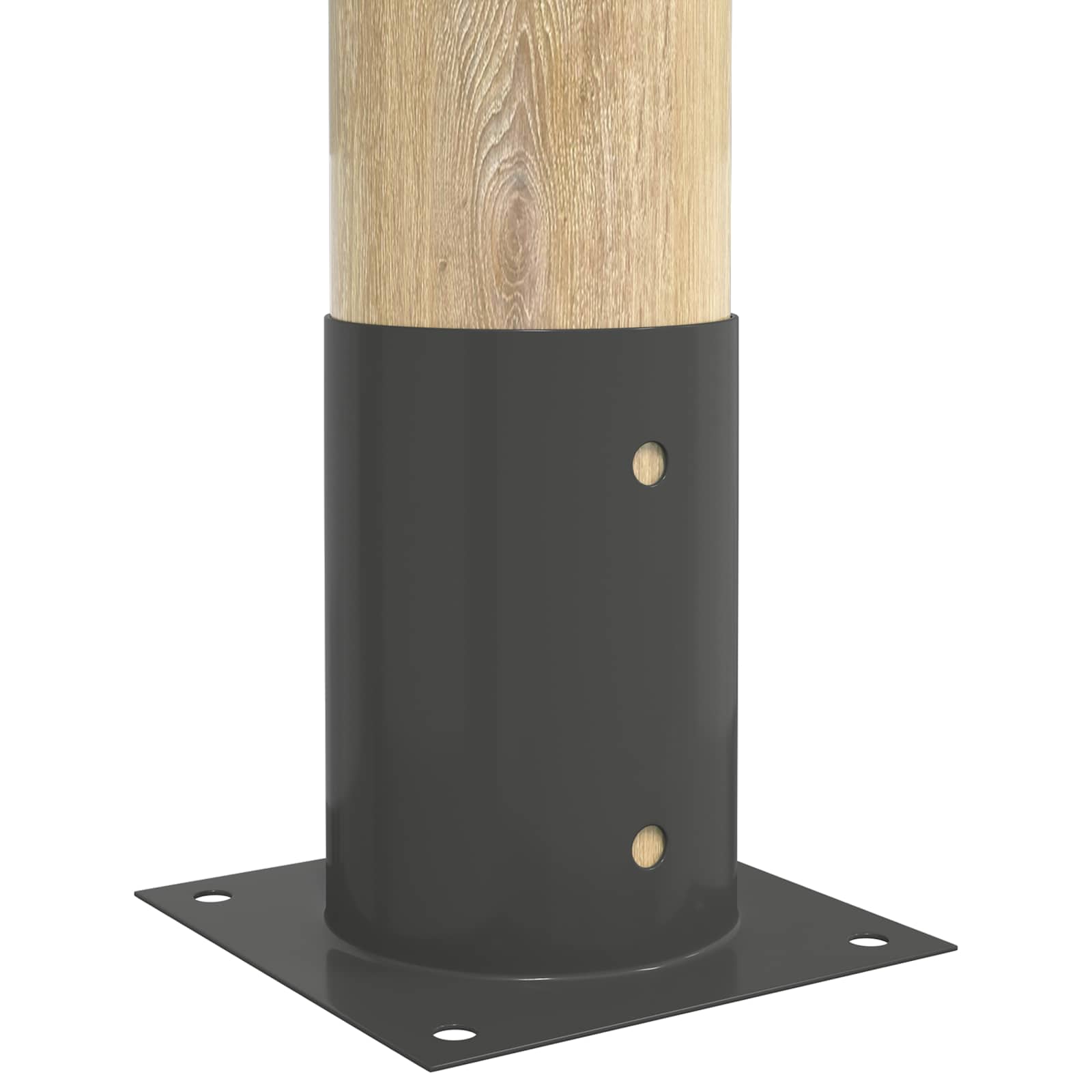 runder Bodenanker 4 Stk. Anthrazit 15 x 15 x 15 cm Metall