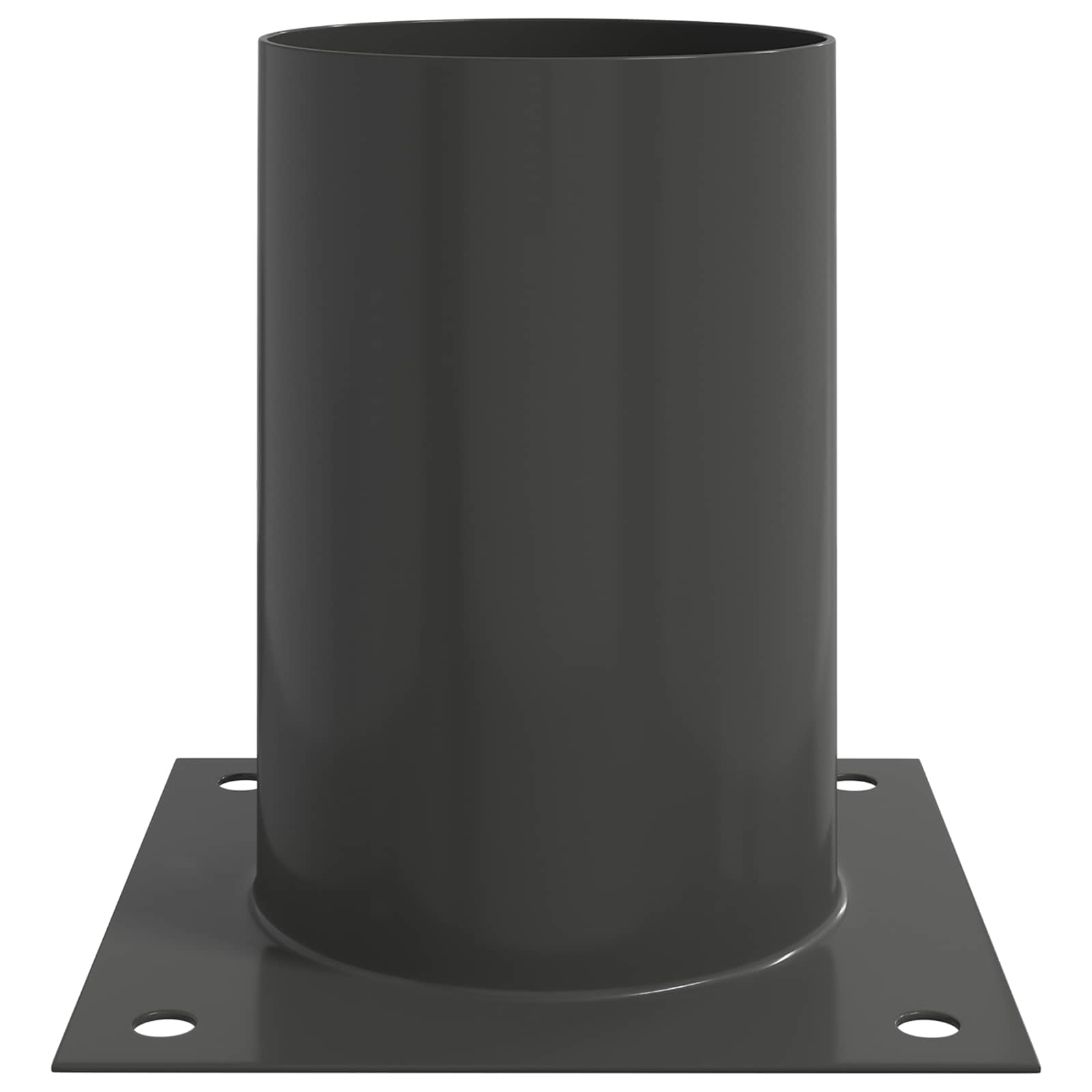 runder Bodenanker 4 Stk. Anthrazit 15 x 15 x 15 cm Metall