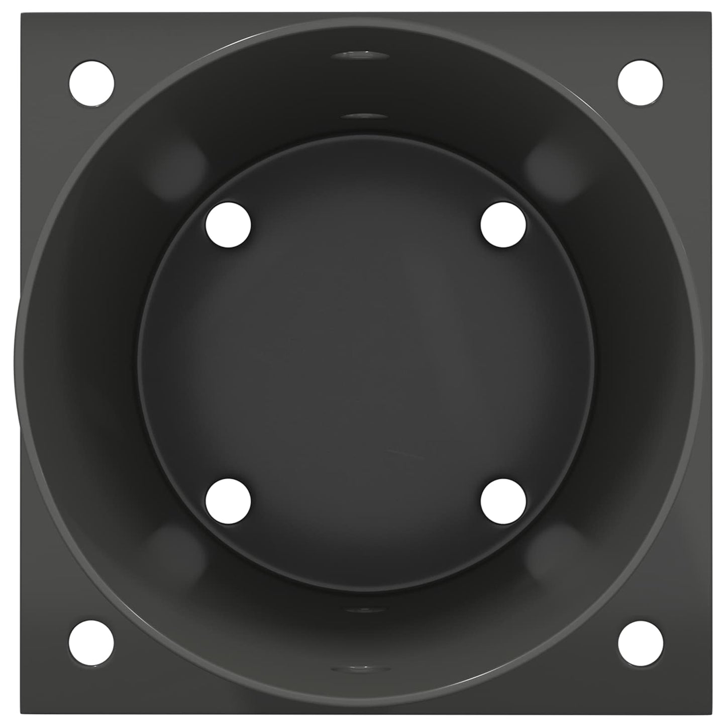 runder Bodenanker 4 Stk. Anthrazit 15 x 15 x 15 cm Metall