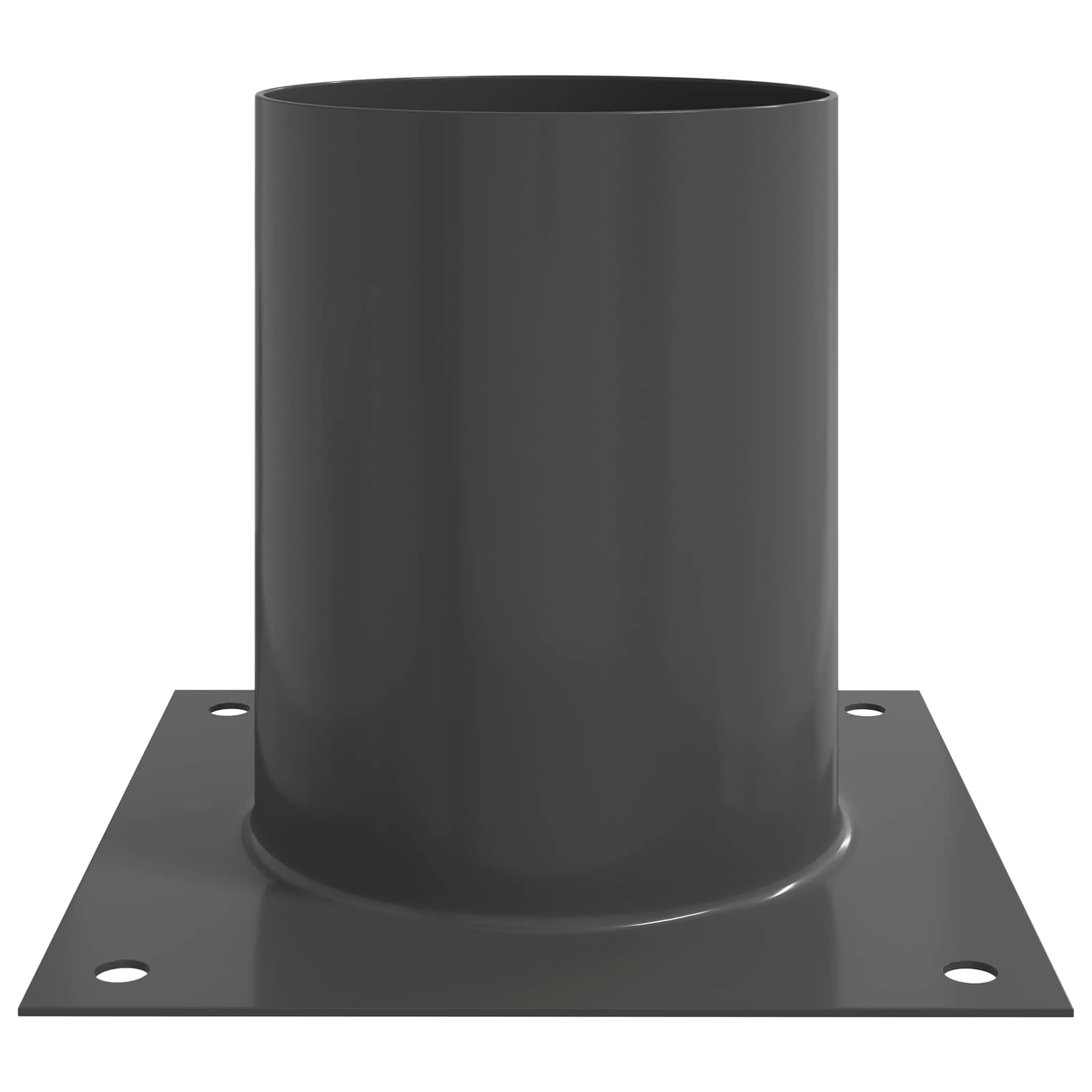 runder Bodenanker 4 Stk. Anthrazit 18 x 18 x 15 cm Metall