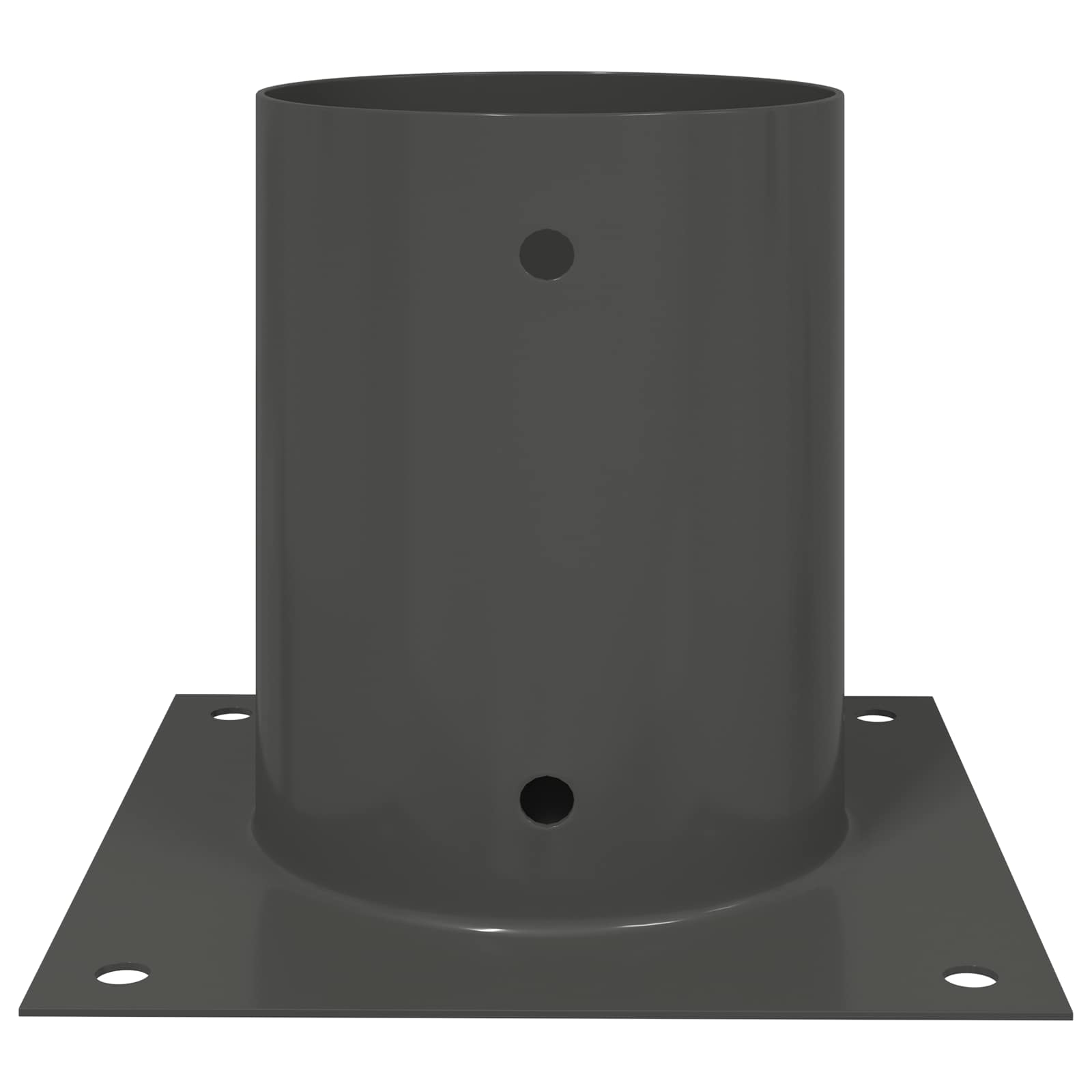 runder Bodenanker 12 Stk. Anthrazit 18 x 18 x 15 cm Metall