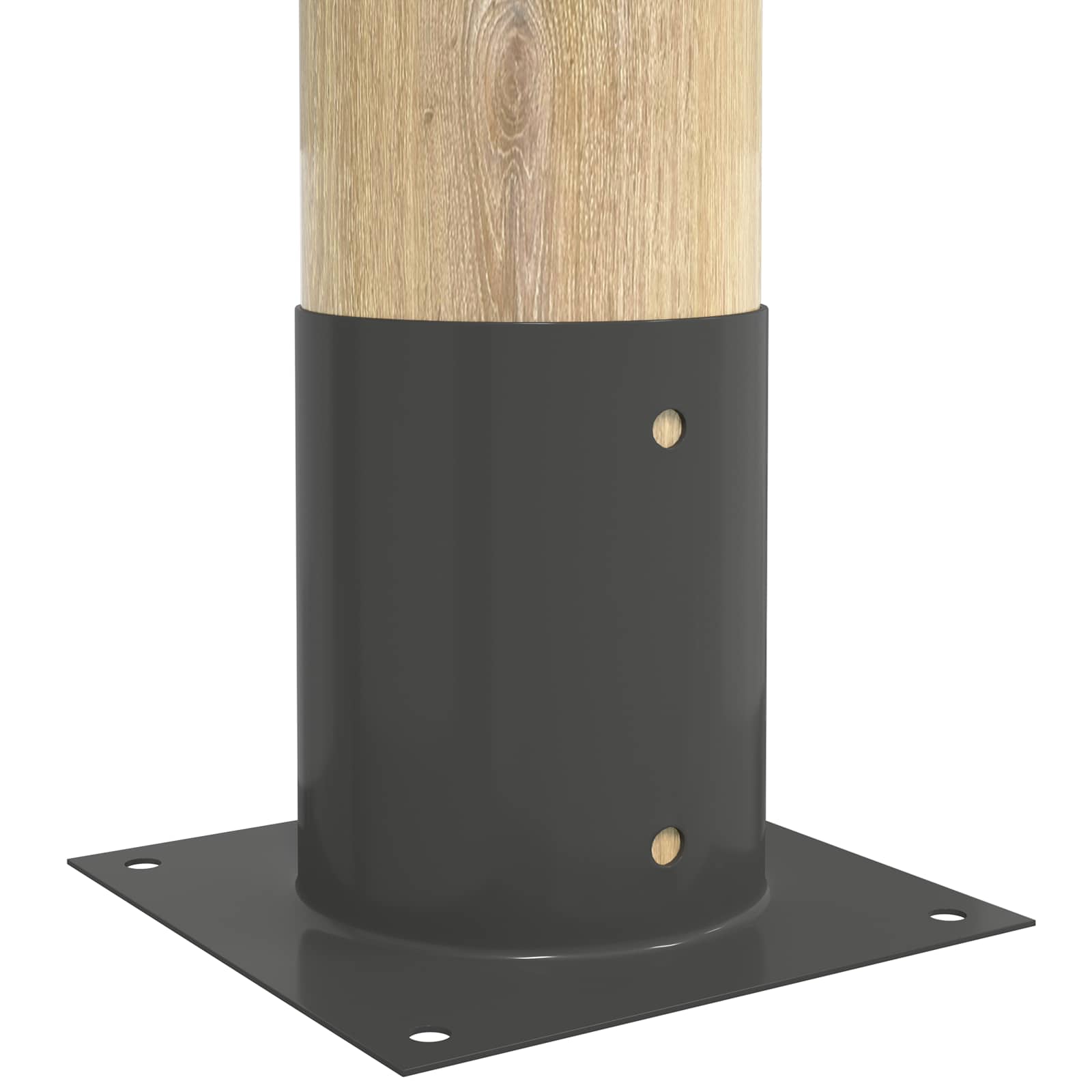 runder Bodenanker 12 Stk. Anthrazit 18 x 18 x 15 cm Metall