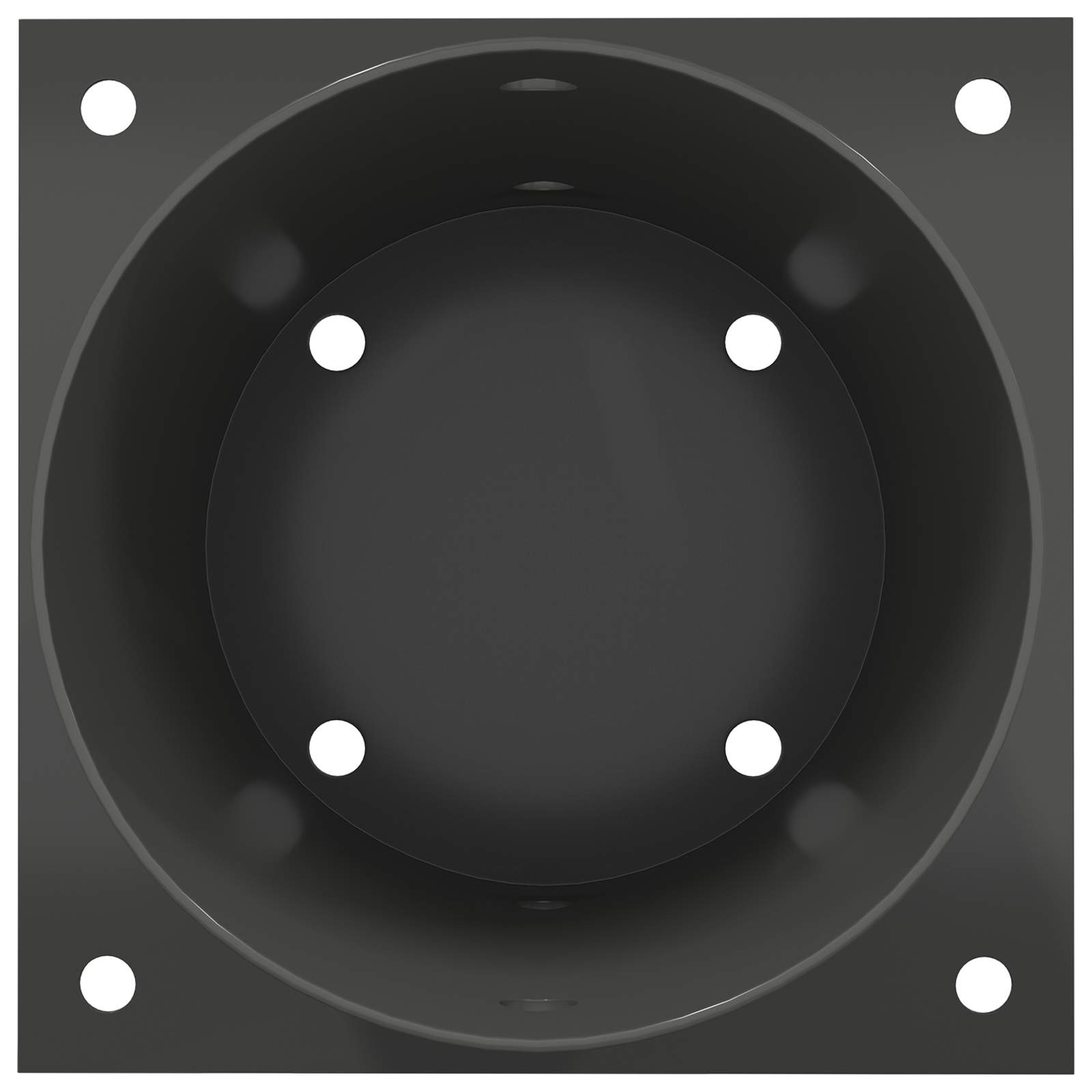 runder Bodenanker 12 Stk. Anthrazit 18 x 18 x 15 cm Metall