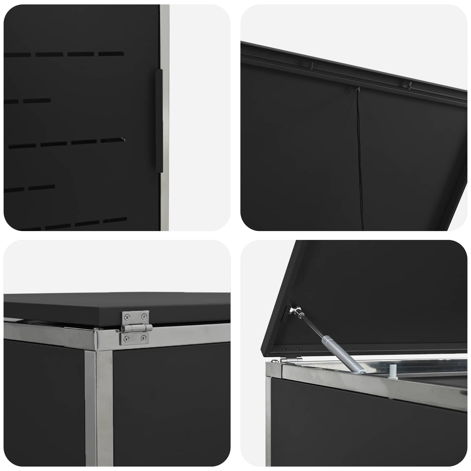 Rollbehälterlagerung for 1 Bin 240L Schwarz