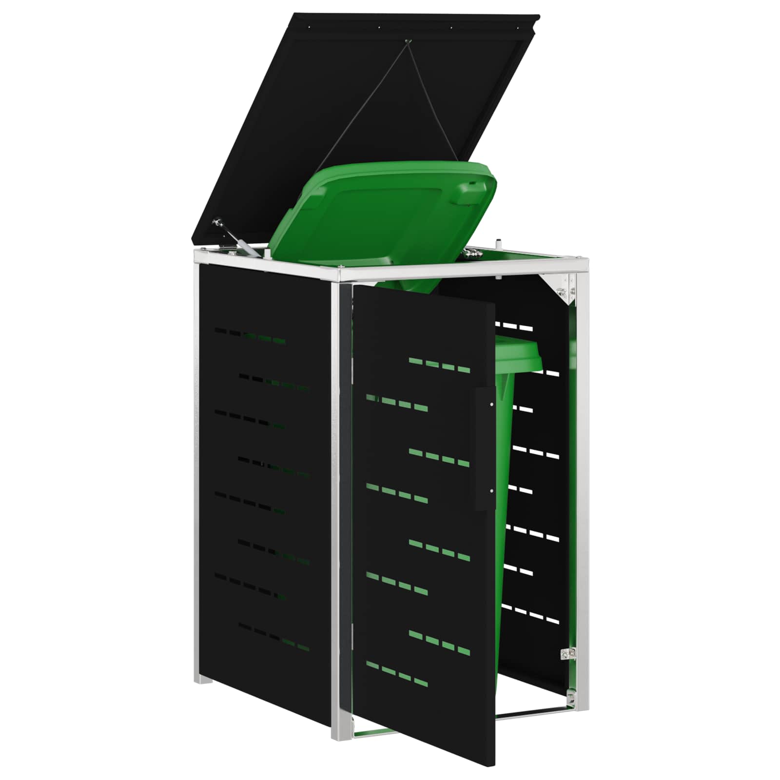 Rollbehälterlagerung for 1 Bin 240L Schwarz
