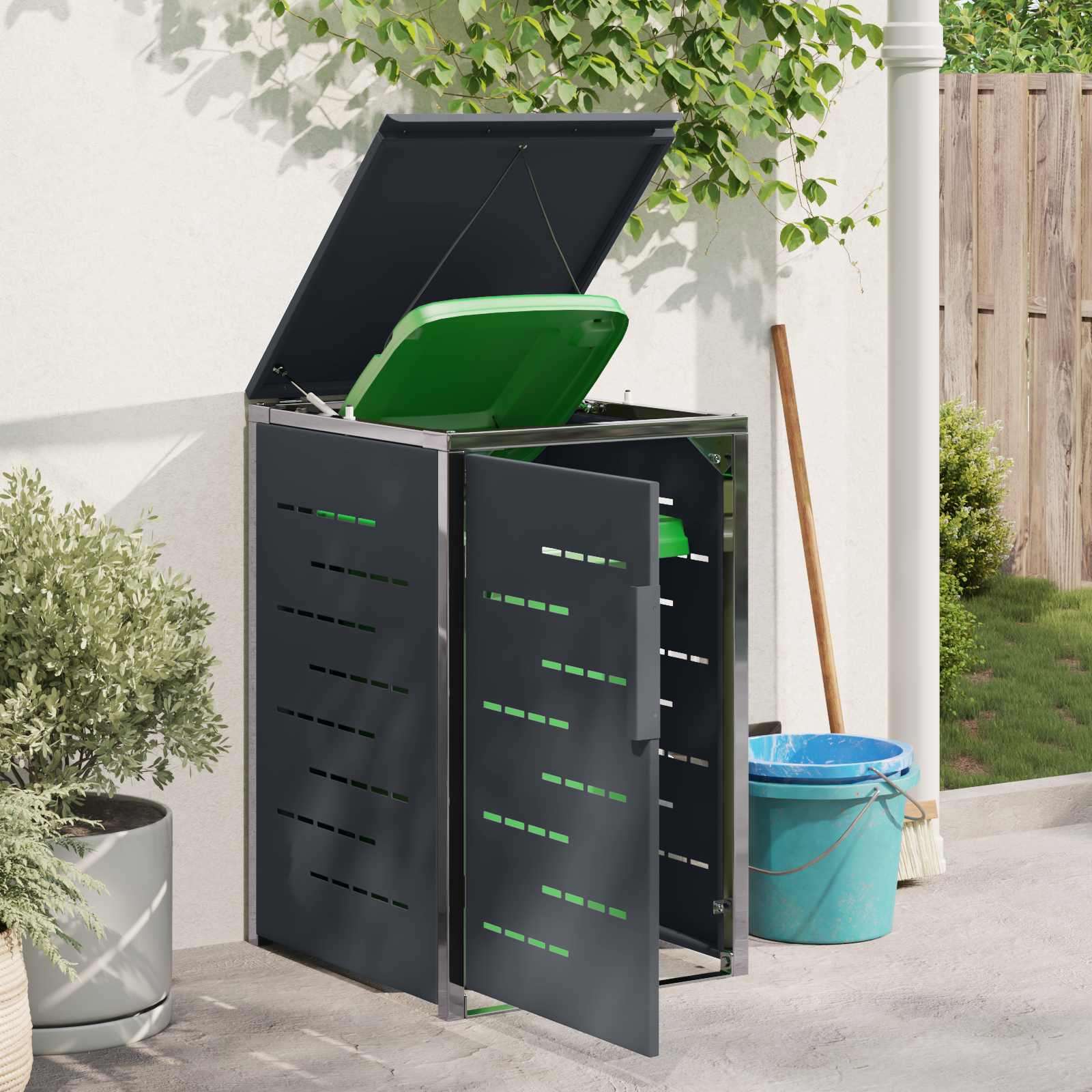 Rollbehälterlagerung for 1 Bin 240L Anthrazit