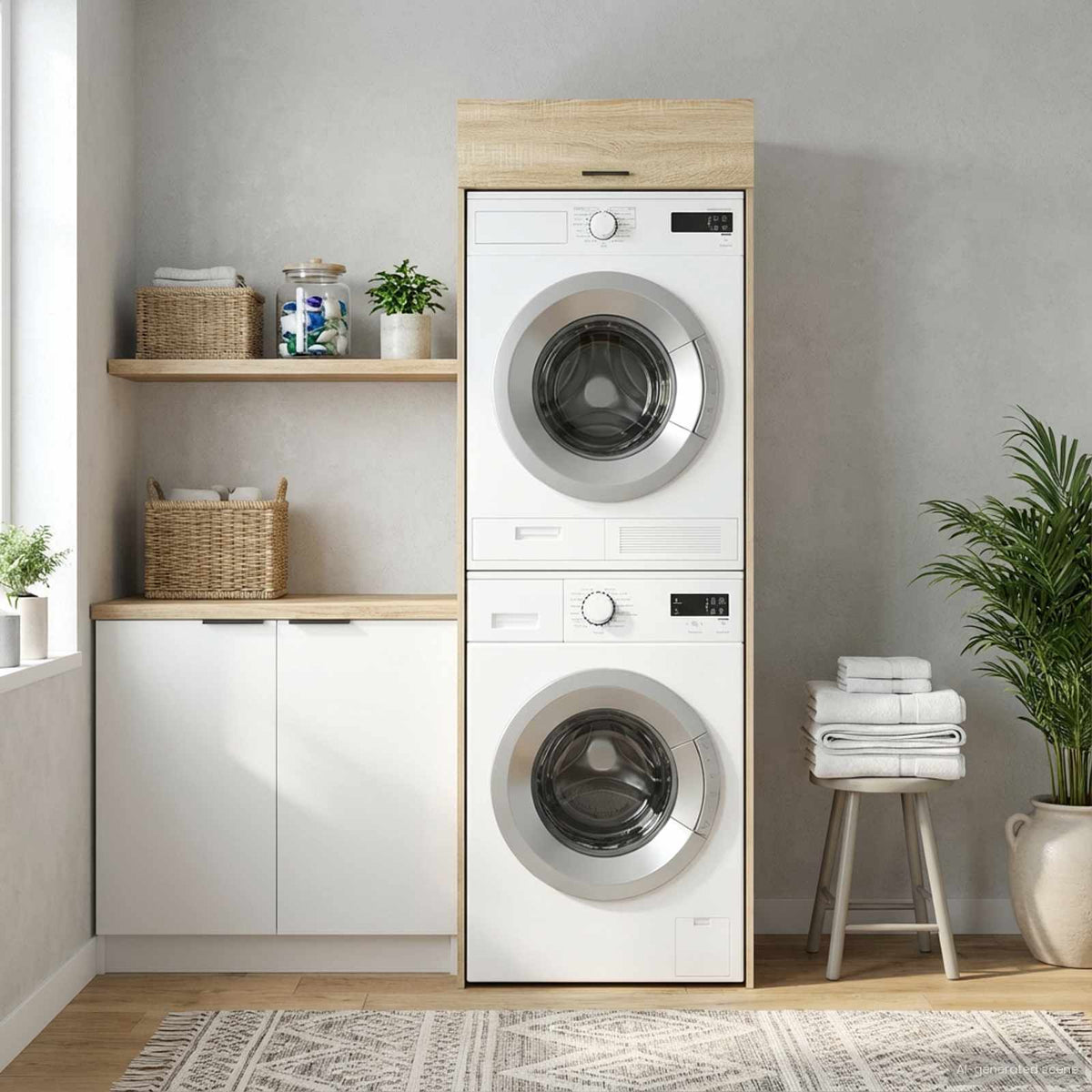 Waschmaschinen-Schrank Sonoma-Eiche 67,5 x 68 x 200 cm