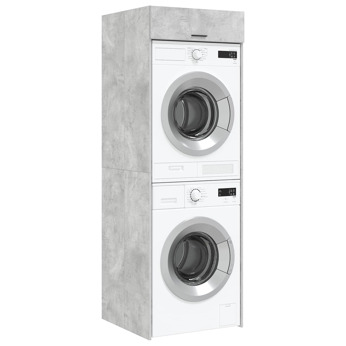 Waschmaschinen-Schrank Betongrau 67,5 x 68 x 200 cm