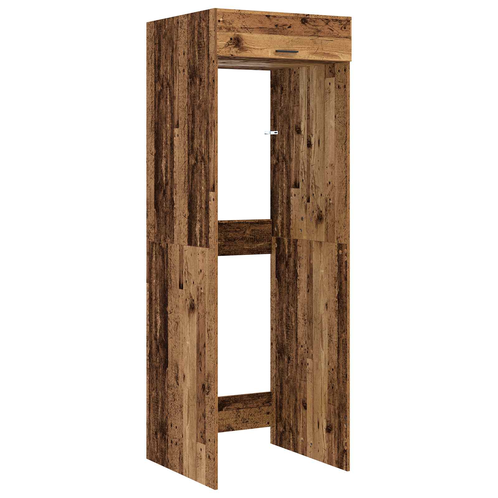 Waschmaschinen-Schrank Altholz 67,5 x 68 x 200 cm Holzwerkstoff