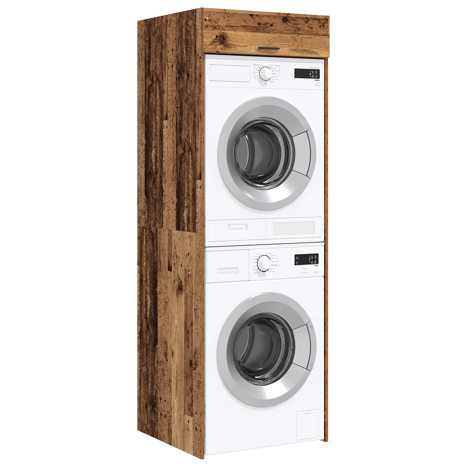 Waschmaschinen-Schrank Altholz 67,5 x 68 x 200 cm Holzwerkstoff