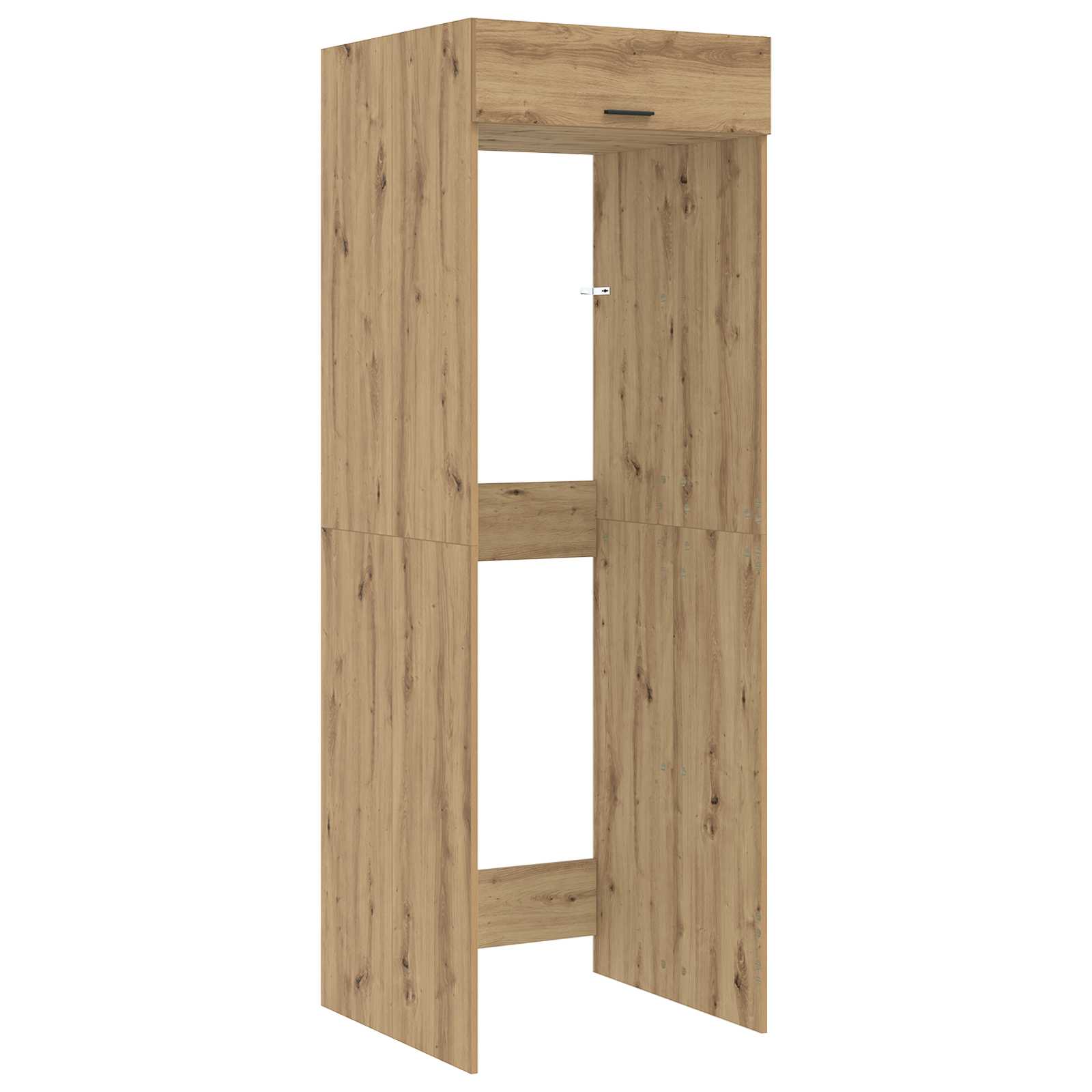 Waschmaschinen-Schrank mit Tür Artisan-Eiche 67,5 x 68 x 200 cm