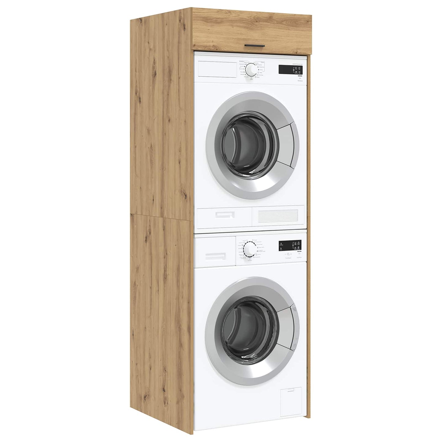 Waschmaschinen-Schrank mit Tür Artisan-Eiche 67,5 x 68 x 200 cm