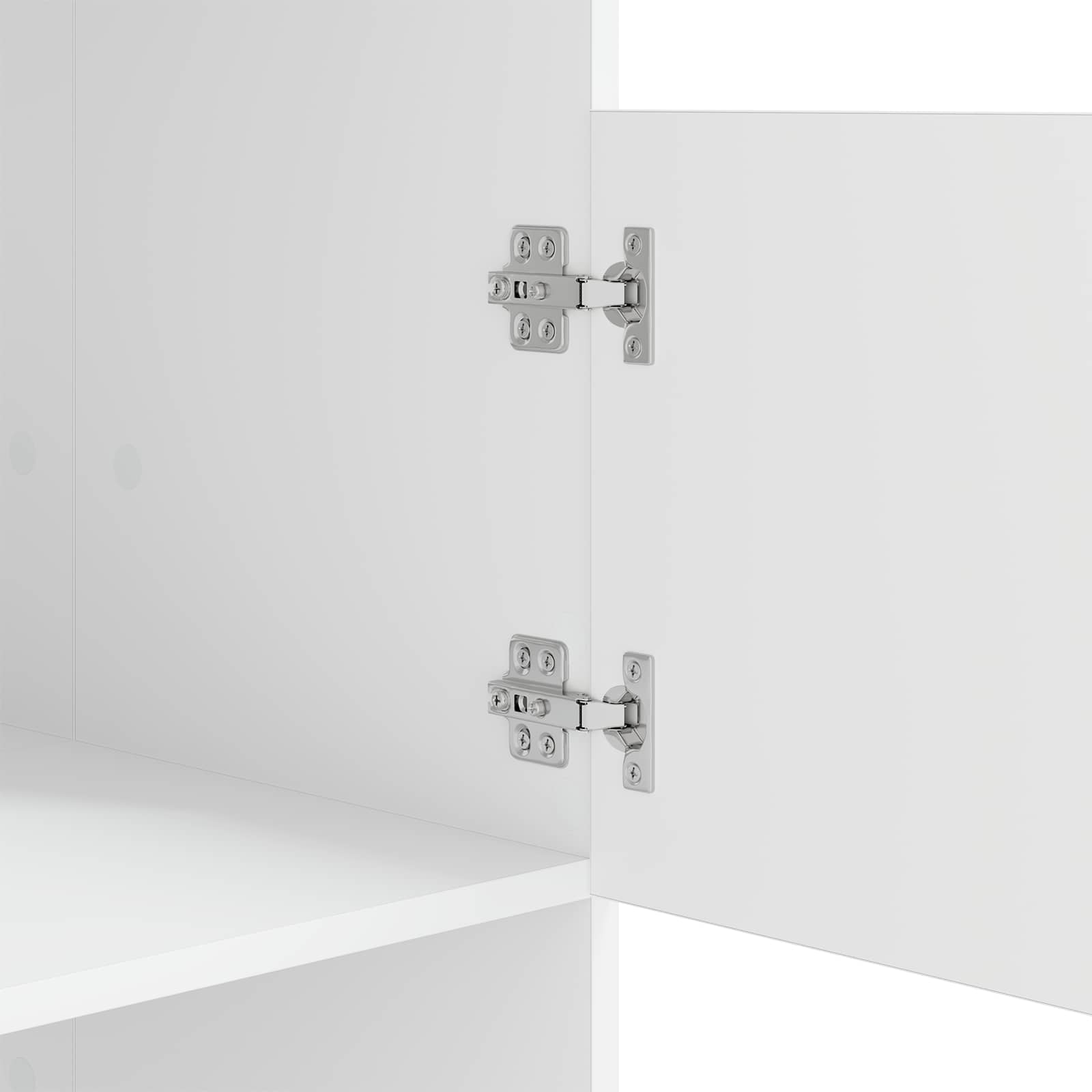 Wäscheschrank mit Speicher Weiß 50 x 68 x 162 cm Holzwerkstoff