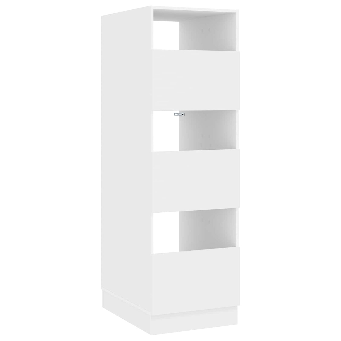 Wäscheschrank mit Speicher Weiß 50 x 68 x 162 cm Holzwerkstoff