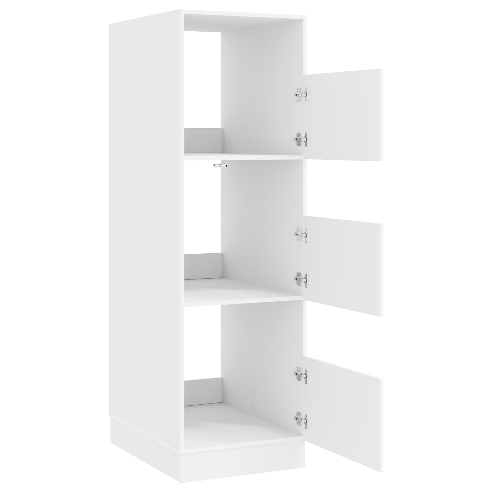 Wäscheschrank mit Speicher Weiß 50 x 68 x 162 cm Holzwerkstoff