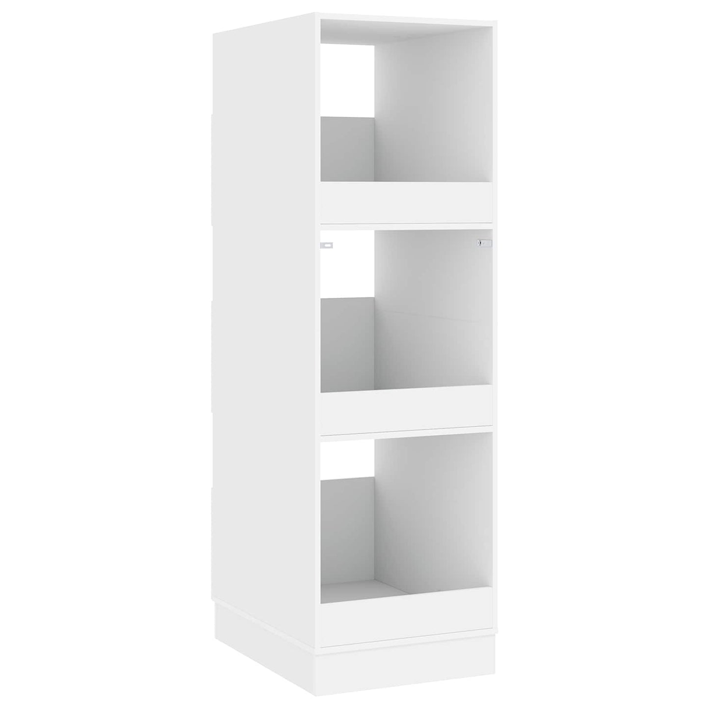 Wäscheschrank mit Speicher Weiß 50 x 68 x 162 cm Holzwerkstoff