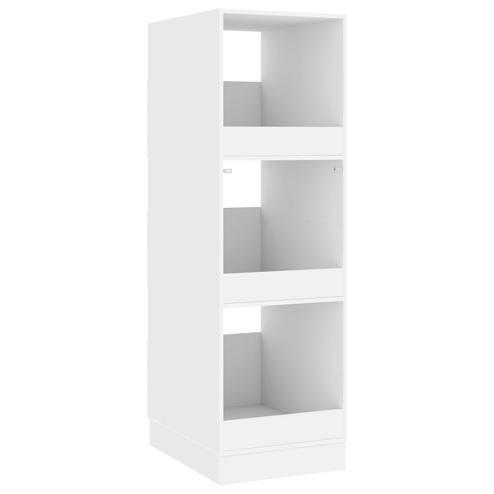 Wäscheschrank mit Speicher Weiß 50 x 68 x 162 cm Holzwerkstoff
