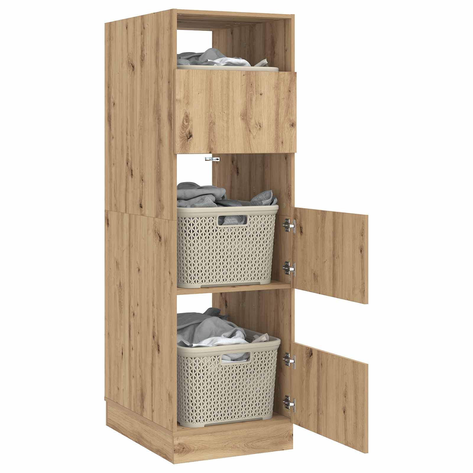 Wäscheschrank Artisan-Eiche 50 x 68 x 162 cm Holzwerkstoff