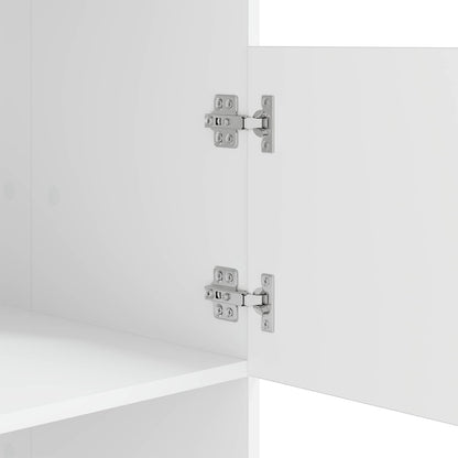 Wäscheschrank mit Speicher Weiß 50 x 68 x 102 cm Holzwerkstoff
