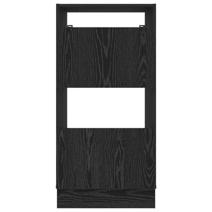 Wäscheschrank mit Tür Schwarz Eichen-Optik 50 x 68 x 102 cm