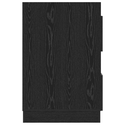 Wäscheschrank mit Tür Schwarz Eichen-Optik 50 x 68 x 102 cm