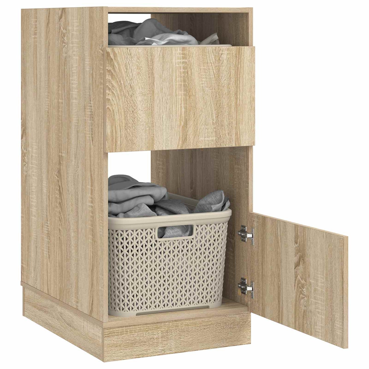 Wäscheschrank mit Tür Sonoma 50 x 68 x 102 cm Holzwerkstoff