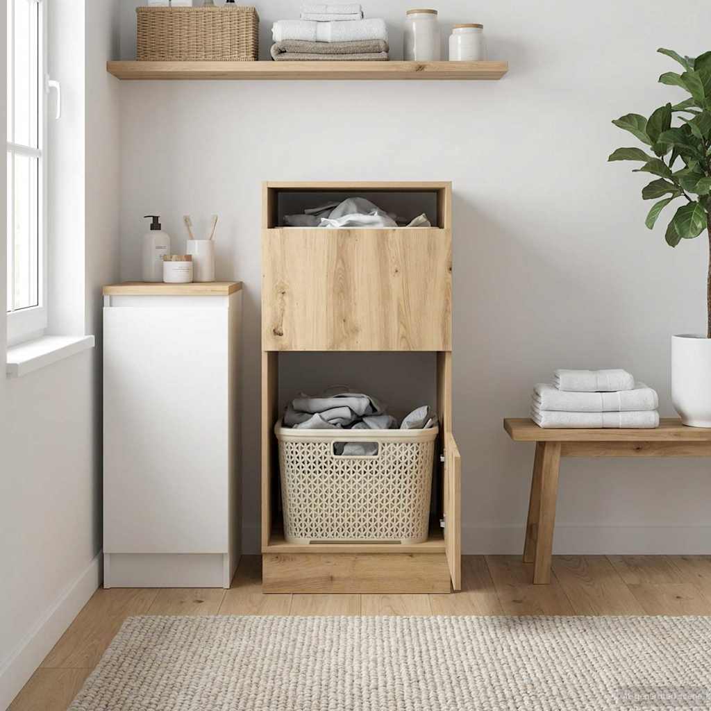 Wäscheschrank Artisan-Eiche 50 x 68 x 102 cm Holzwerkstoff