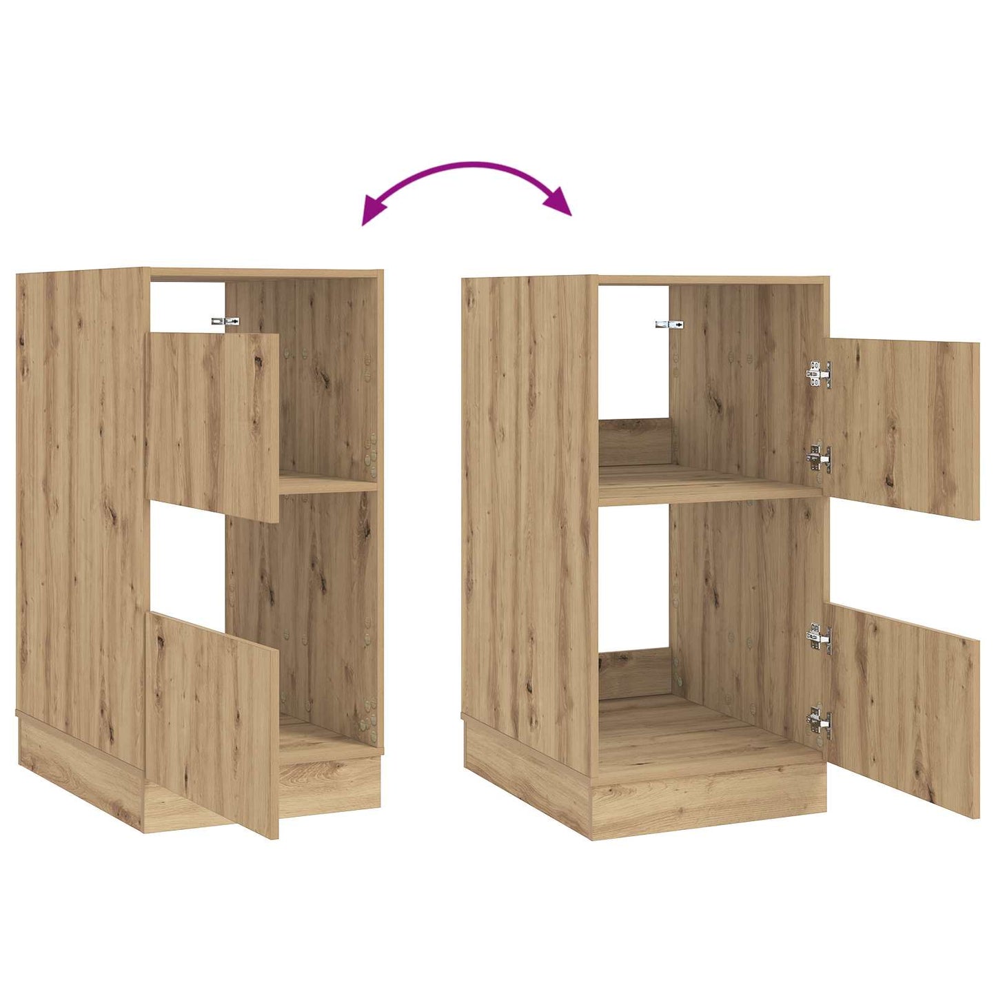 Wäscheschrank Artisan-Eiche 50 x 68 x 102 cm Holzwerkstoff