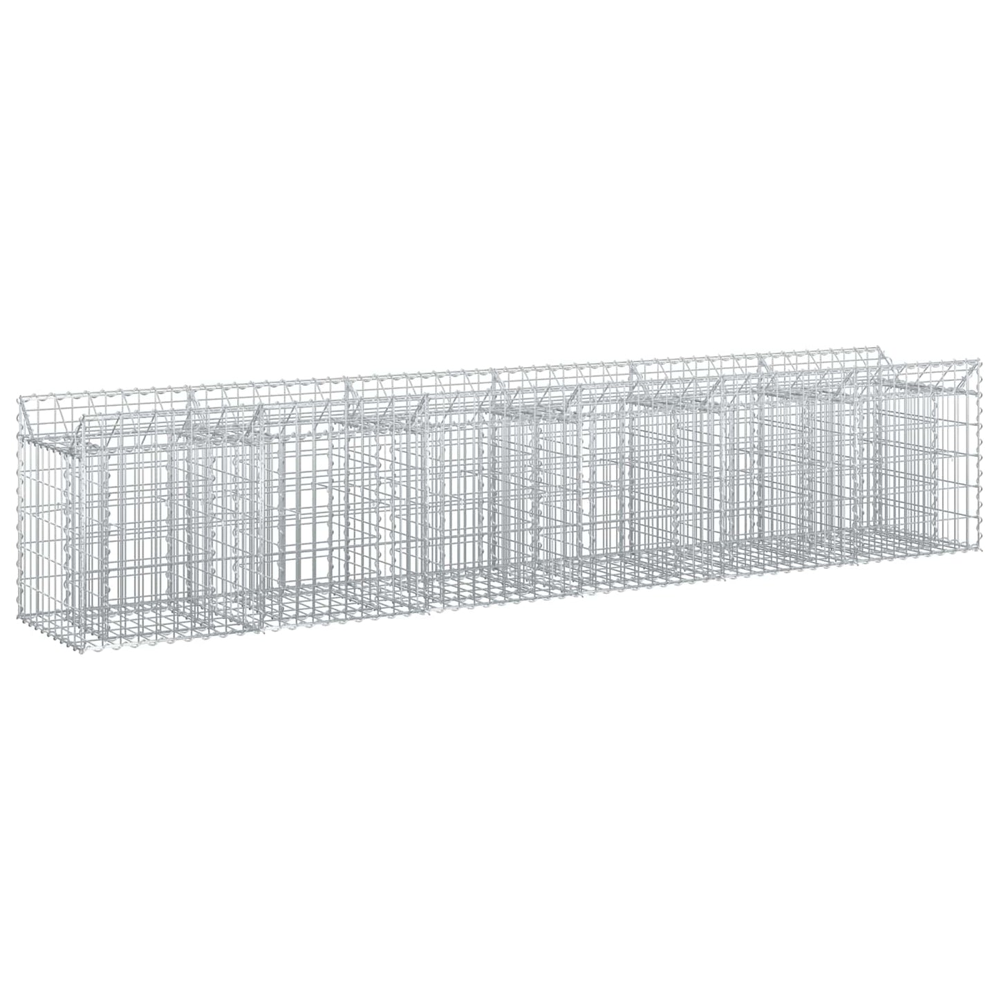 Gabionen-Hochbeet 2 stk. 300 x 50 x 60 cm Verzinkter Stahl
