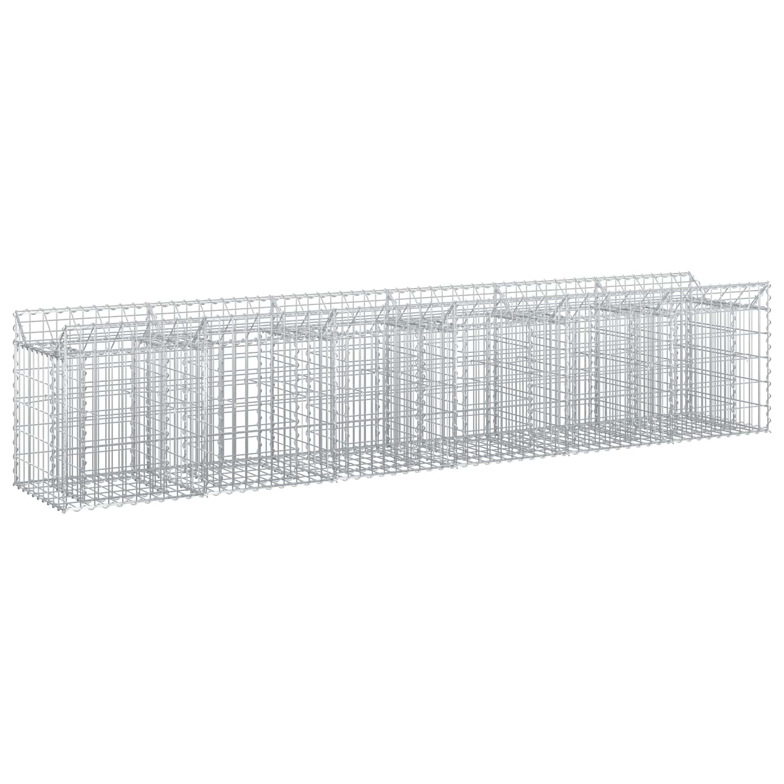 Gabionen-Hochbeet 2 stk. 300 x 50 x 60 cm Verzinkter Stahl