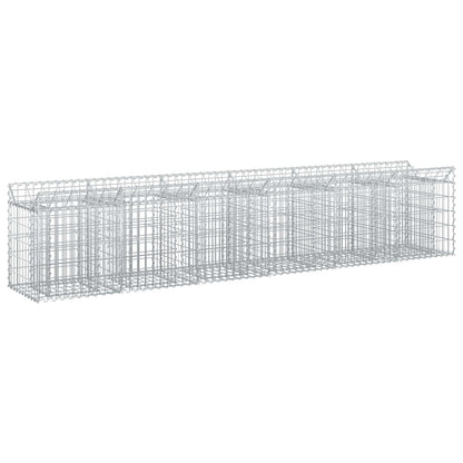 Gabionen-Hochbeet 2 stk. 300 x 50 x 60 cm Verzinkter Stahl