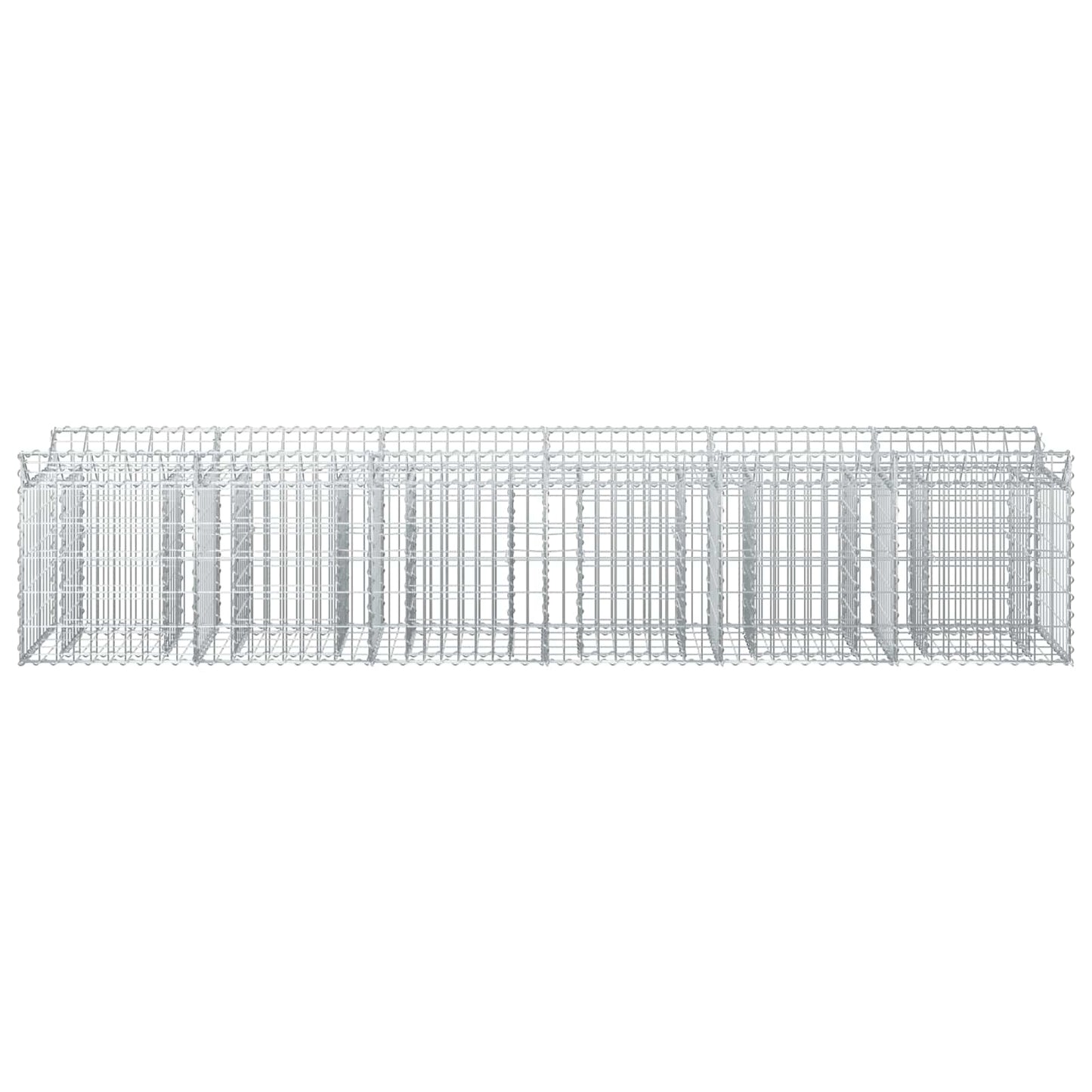Gabionen-Hochbeet 2 stk. 300 x 50 x 60 cm Verzinkter Stahl