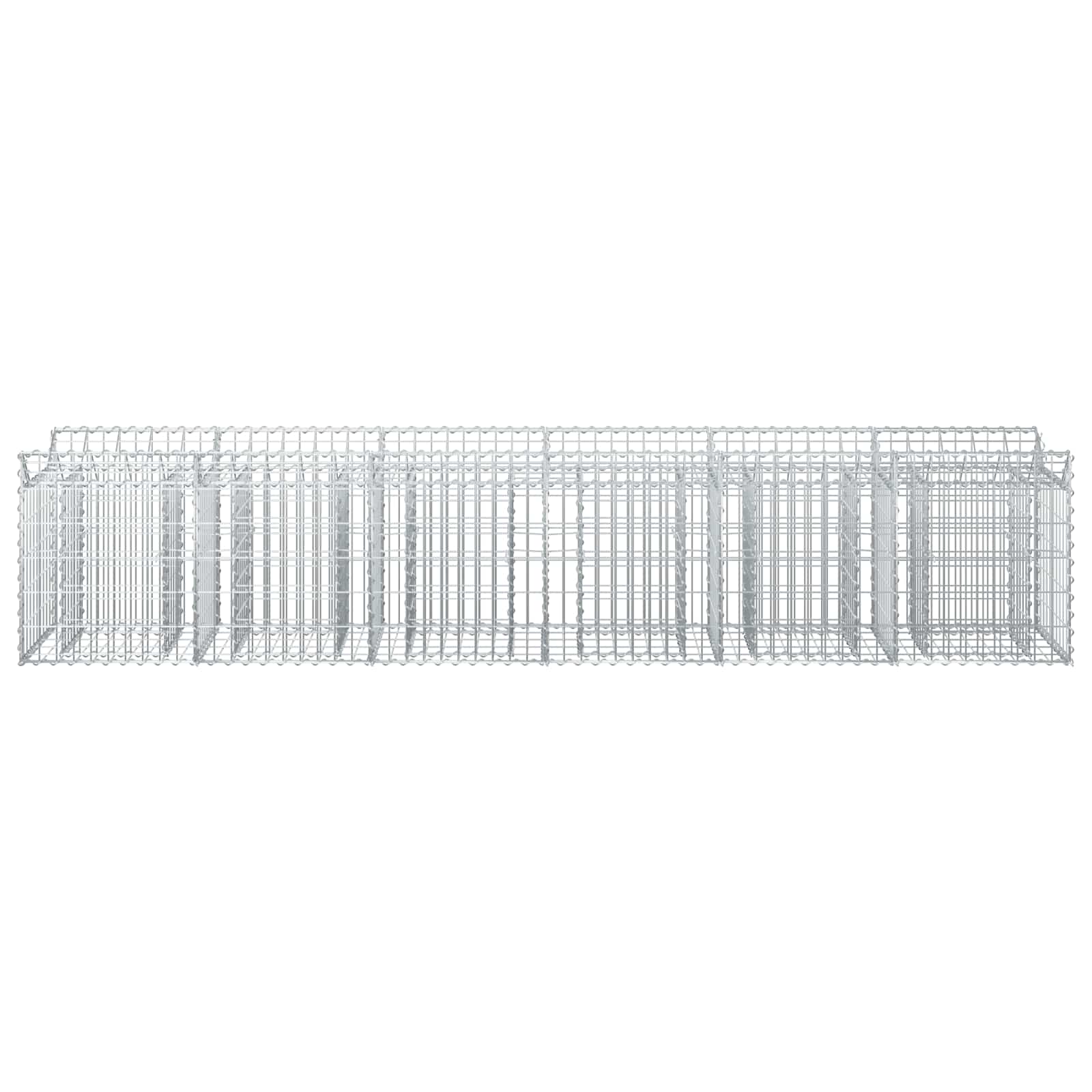 Gabionen-Hochbeet 2 stk. 300 x 50 x 60 cm Verzinkter Stahl