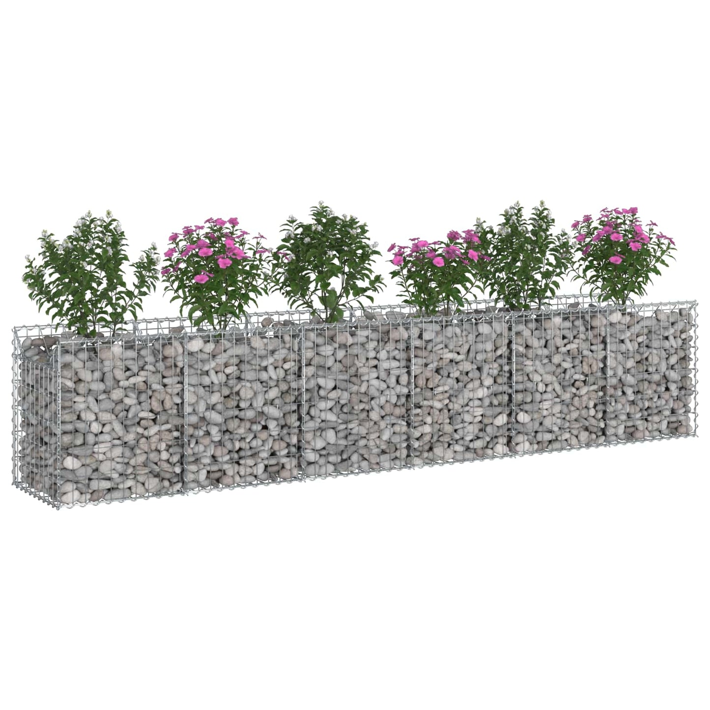 Gabionen-Hochbeet 2 stk. 300 x 50 x 60 cm Verzinkter Stahl
