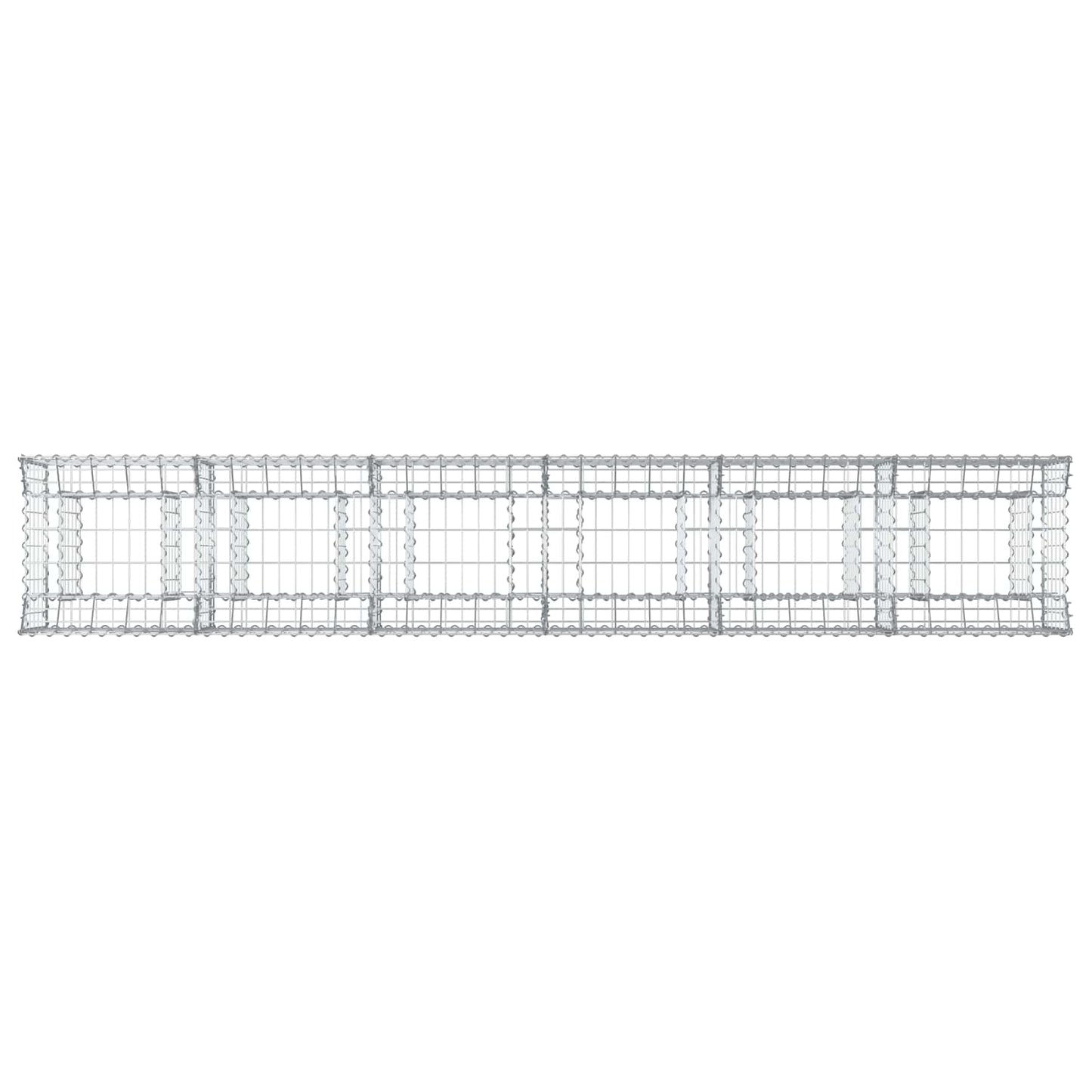 Gabionen-Hochbeet 2 stk. 300 x 50 x 60 cm Verzinkter Stahl