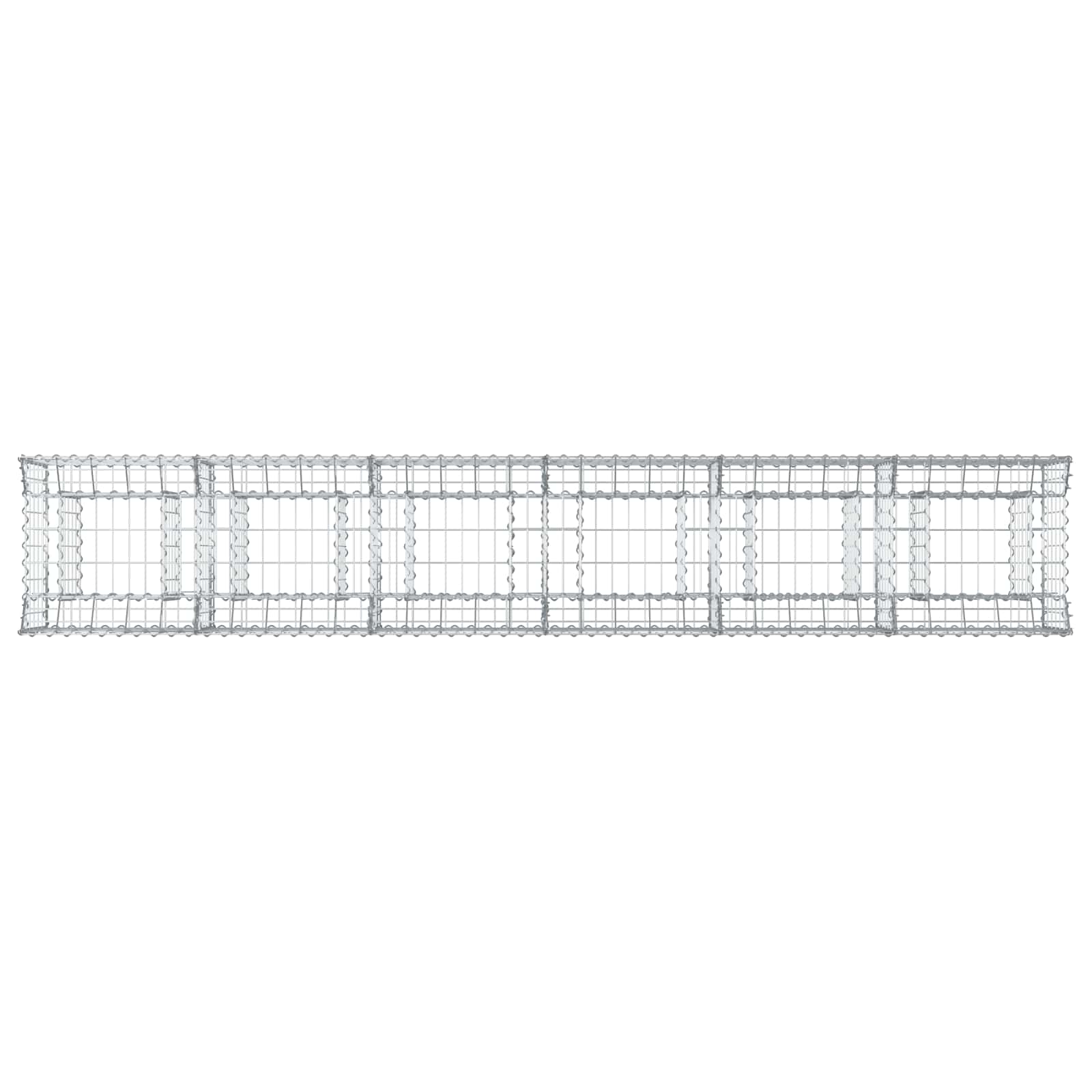 Gabionen-Hochbeet 2 stk. 300 x 50 x 60 cm Verzinkter Stahl